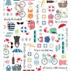Vintage Boardwalk: Boardwalk Graffiti White by Maywood Studio - Three Wishes Patchwork Fabric
