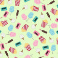 Vintage Boardwalk: Fun Snacks Green by Maywood Studio - Three Wishes Patchwork Fabric