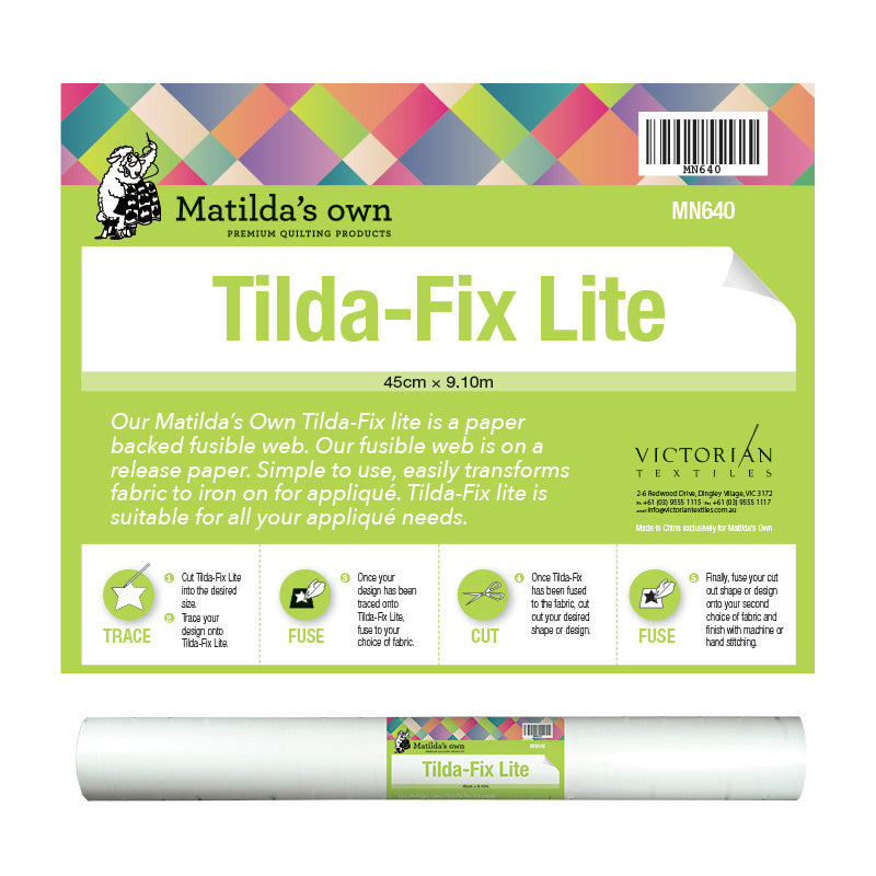 Matilda’s Own Tilda-Fix Lite – Paper Backed Fusible Web - 45 cms wide