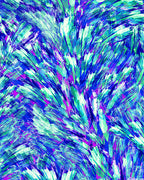 Bold brushstrokes in teal jade aqua purple fabric for modern quilts and patchwork sewing projects