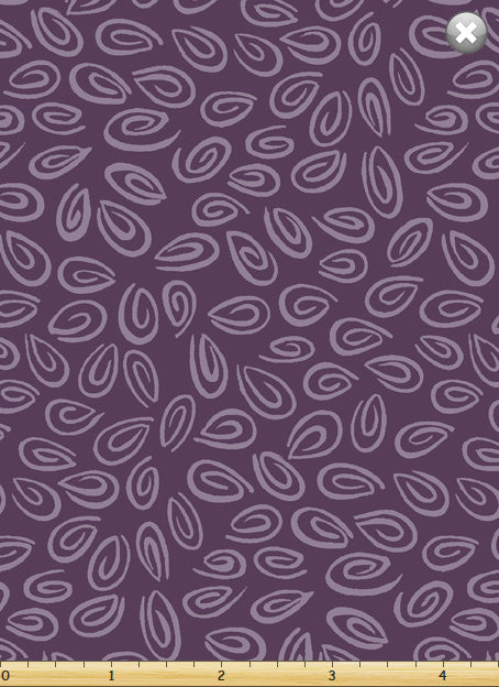Susybee Barnyard Buddies Coordinates  - Purple Swirls - Three Wishes Patchwork Fabric
