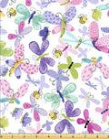 Flutter the Butterfly: Butterflies All Over (White/Multi)