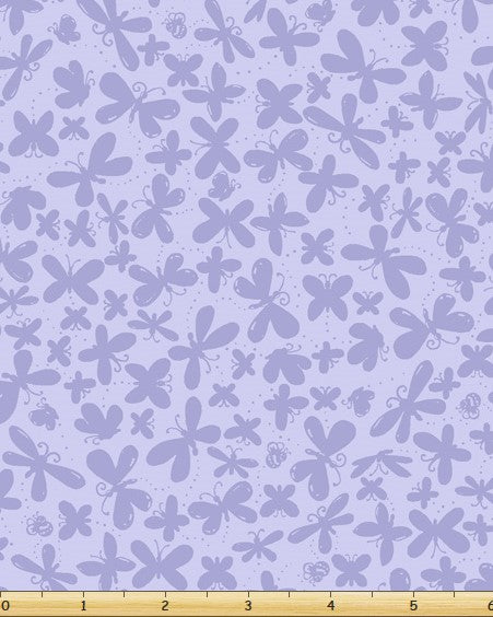 Susybee: Flutter the Butterfly Coordinate - Lilac Butterflies - Three Wishes Patchwork Fabric