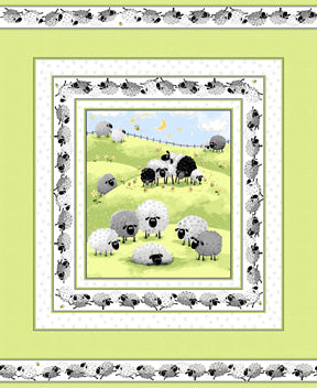 Susybee: Lewe the Ewe Panel - Three Wishes Patchwork Fabric
