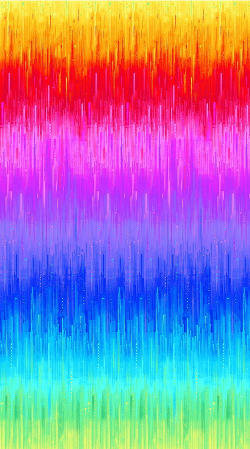 Rainbow ombré stripes digital print in vibrant multi colours for modern quilts and patchwork sewing projects