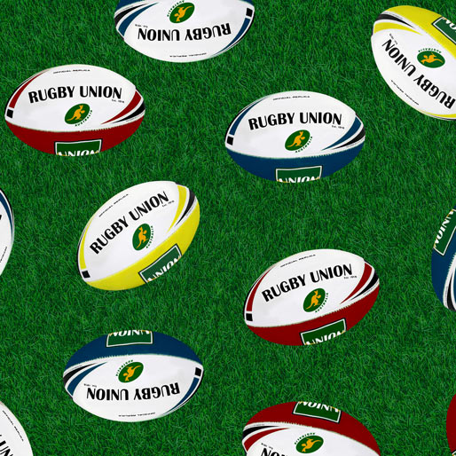 Outdoor Aussie:Rugby Union Ball by KK Designs