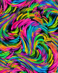Artworks XII: Painted Prism Swirl (Black/Pink) DIGITAL PRINT - Three Wishes Patchwork Fabric
