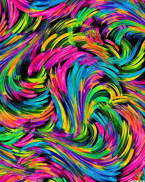 Artworks - Painted Prism Swirl - Black/Pink - DIGITAL PRINT