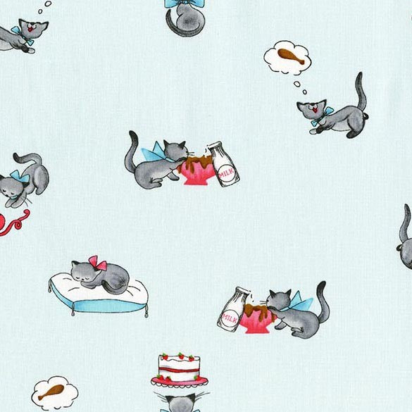 What's Cooking Tabby Teasers Sky by Michael Miller