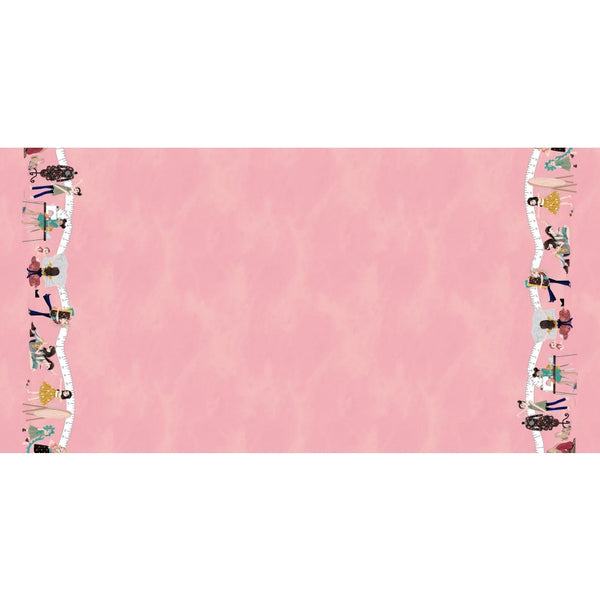 Little Sewists Double Border Blush/Pink by Michael Miller