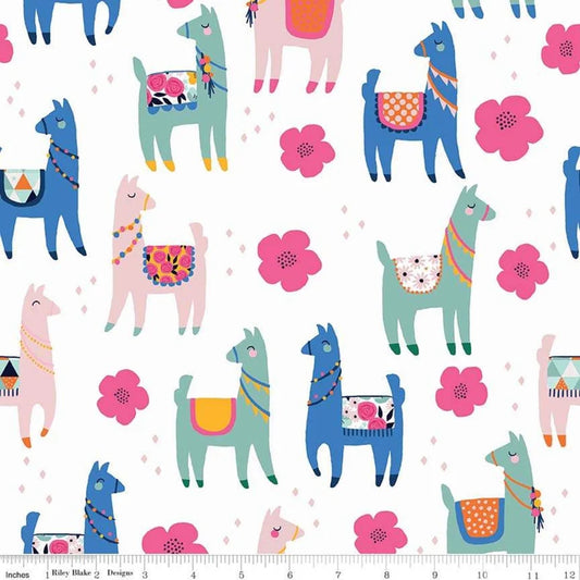 Llamas by - My Mind's Eye - Novelty White - Riley Blake Designs