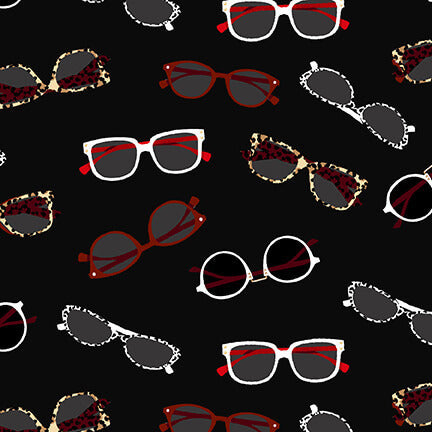 SHOE LOVE IS TRUE LOVE  Sunglasses Black by Henry Glass - Three Wishes Patchwork Fabric