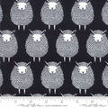 Farm Charm by Gingiber for Moda - White Sheep on Black