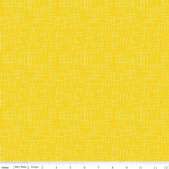 Yellow Hashtag by Riley Blake - Three Wishes Patchwork Fabric