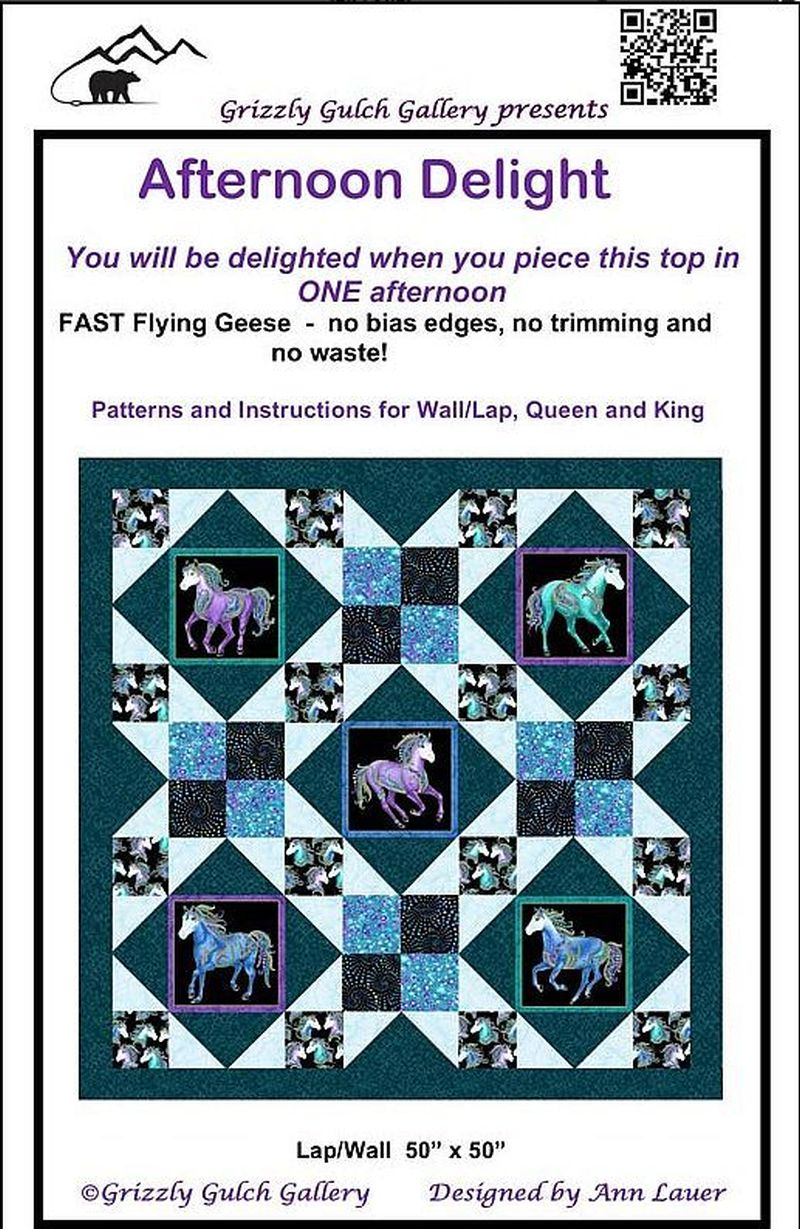 Afternoon Delight Horsen Around Quilt Pattern ONLY - Ann Lauer of Grizzly Gulch Gallery