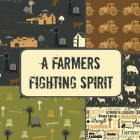 Farmers Fighting Spirit Brown Tractor  by Brett for KK Designs