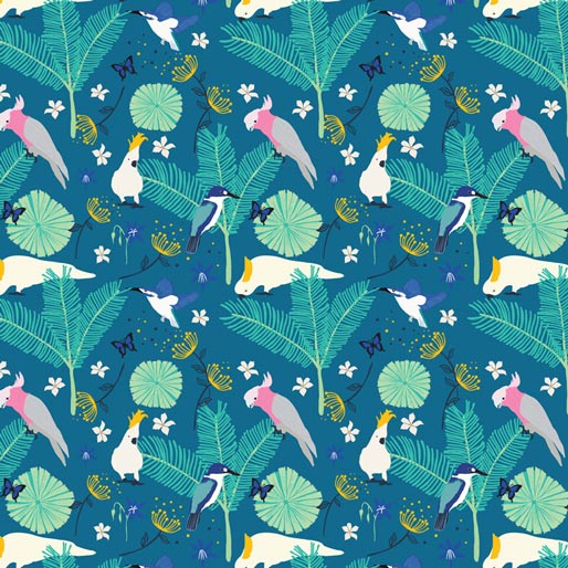 Wild Australia: Feathered Friends by Amanda Joy Designs - Three Wishes Patchwork Fabric