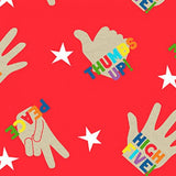 You Are Amazing High 5 Red by Katie Webb for Clothworks