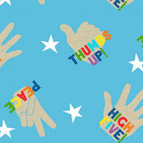 You Are Amazing High 5 Blue by Katie Webb for Clothworks