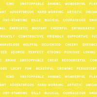 You Are Amazing Words Yellow by Katie Webb for Clothworks