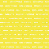 You Are Amazing Words Yellow by Katie Webb for Clothworks