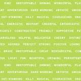 You Are Amazing Words Green by Katie Webb for Clothworks