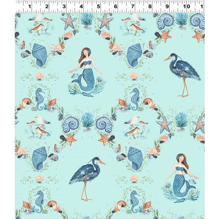 By the Seashore: Mermaids (Teal)