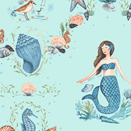 By the Seashore: Mermaids (Teal)