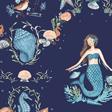 By the Seashore: Mermaids (Blue)