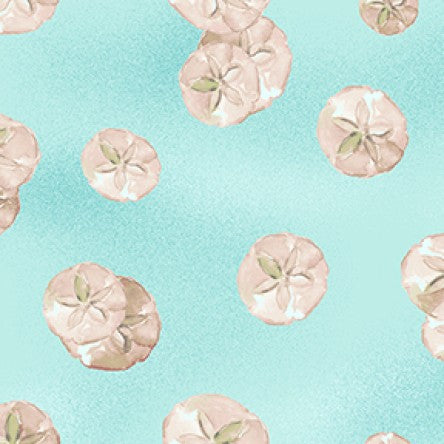 By the Seashore: Shells (Teal)