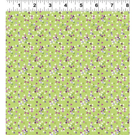 Thistle Patch Triangles Olive By Teresa Magnuson for Clothworks